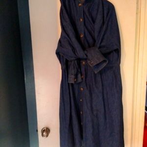 Button up jean dress